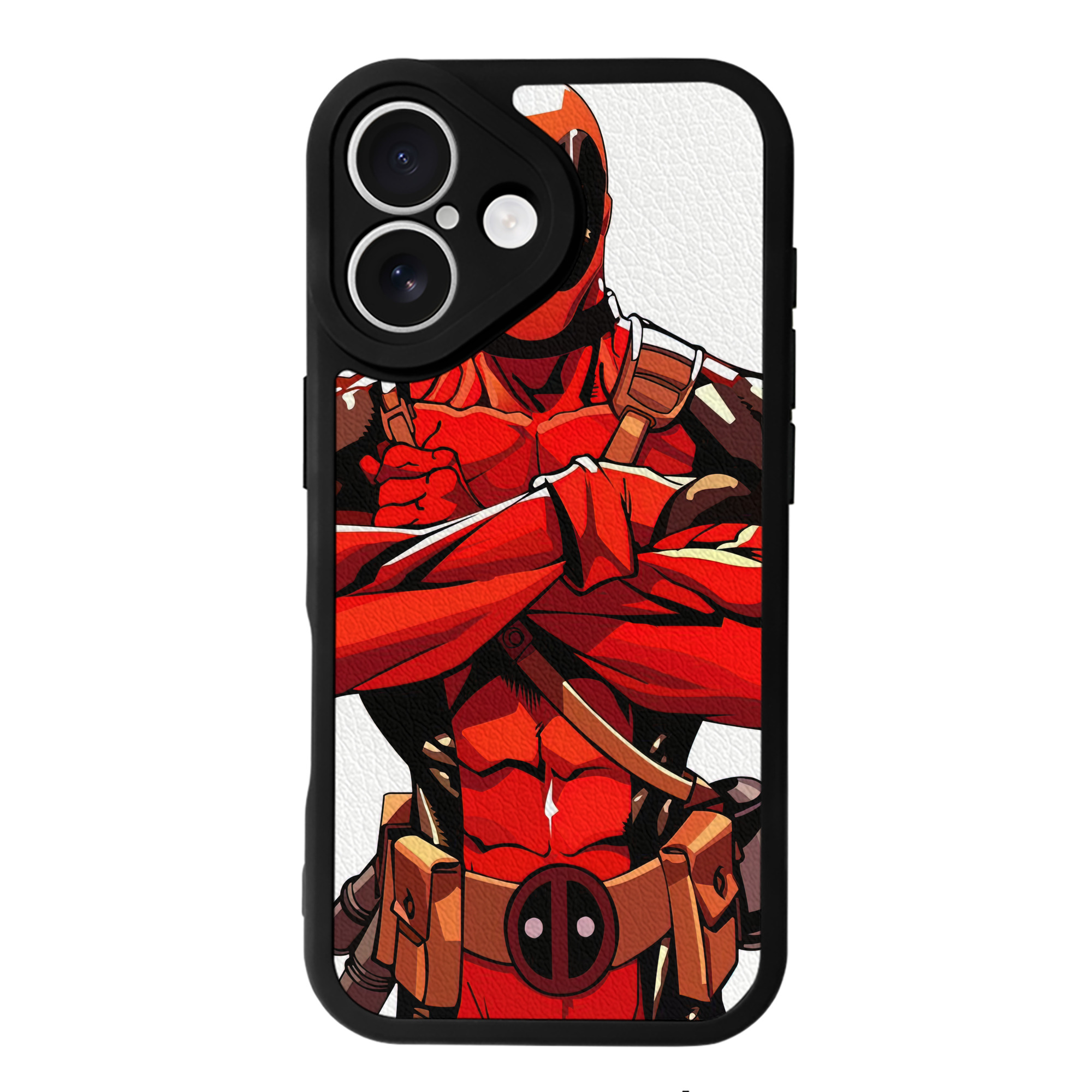 （画像用） Deadpool デッドプール 【iPhone 16シリーズ対応】シリコンスマホケース（レザー調） 材質：シリコン
